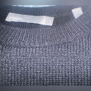 Vince cashmere long sweater, 3/4 sleeves, black. Never worn or laundered.